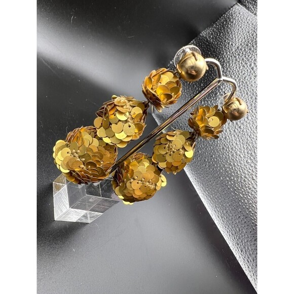 J. Crew Gold Sequin Earrings - Picture 3 of 4